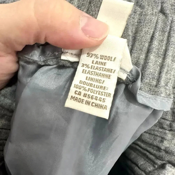 J.crew mini skirt womens 2 gray pull on wool pockets preppy career academia - Picture 3 of 7